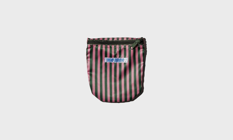 Bolsa semicircular School Tie Fabric - Verde / Rosa