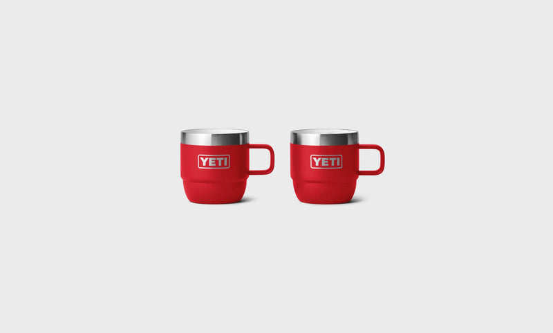 Set de dos tazas Espresso 6 OZ (177 ml) Rojo
