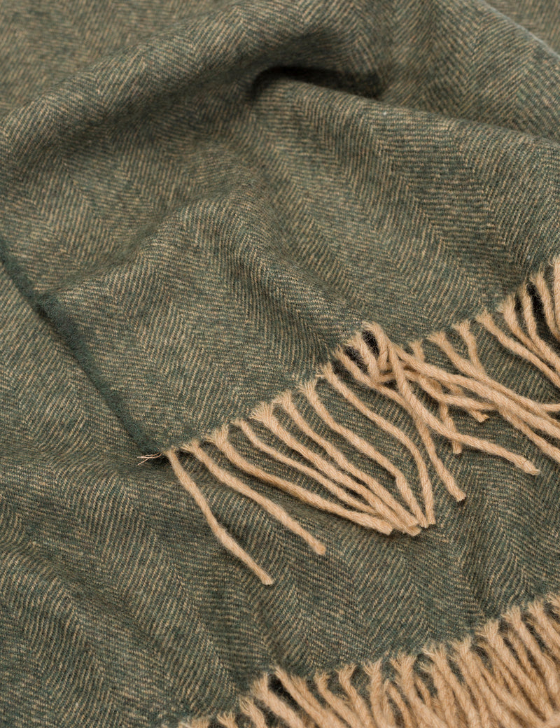 Manta de Lana Merino - Kaki