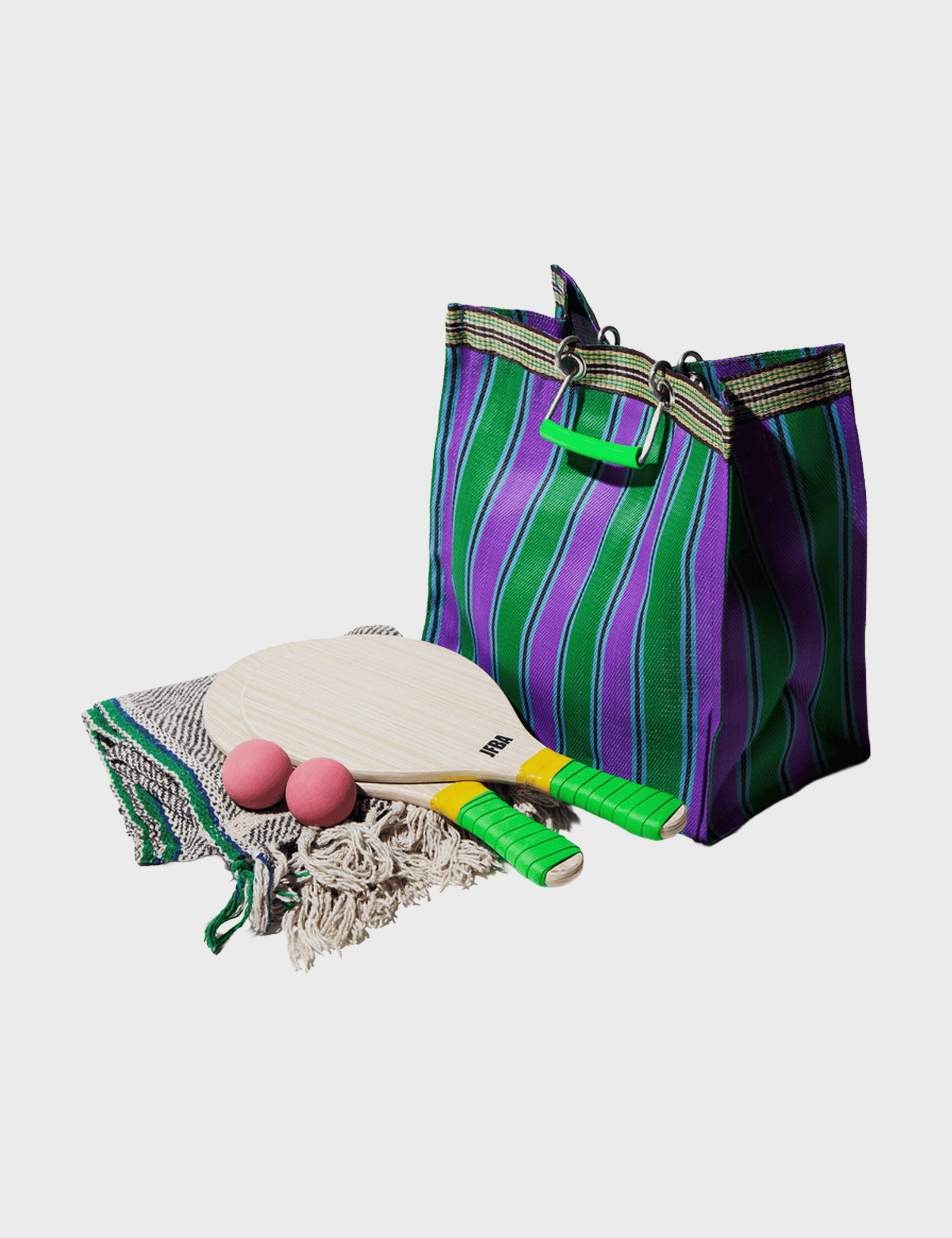 Bolsa de rayas de plástico reciclado Square