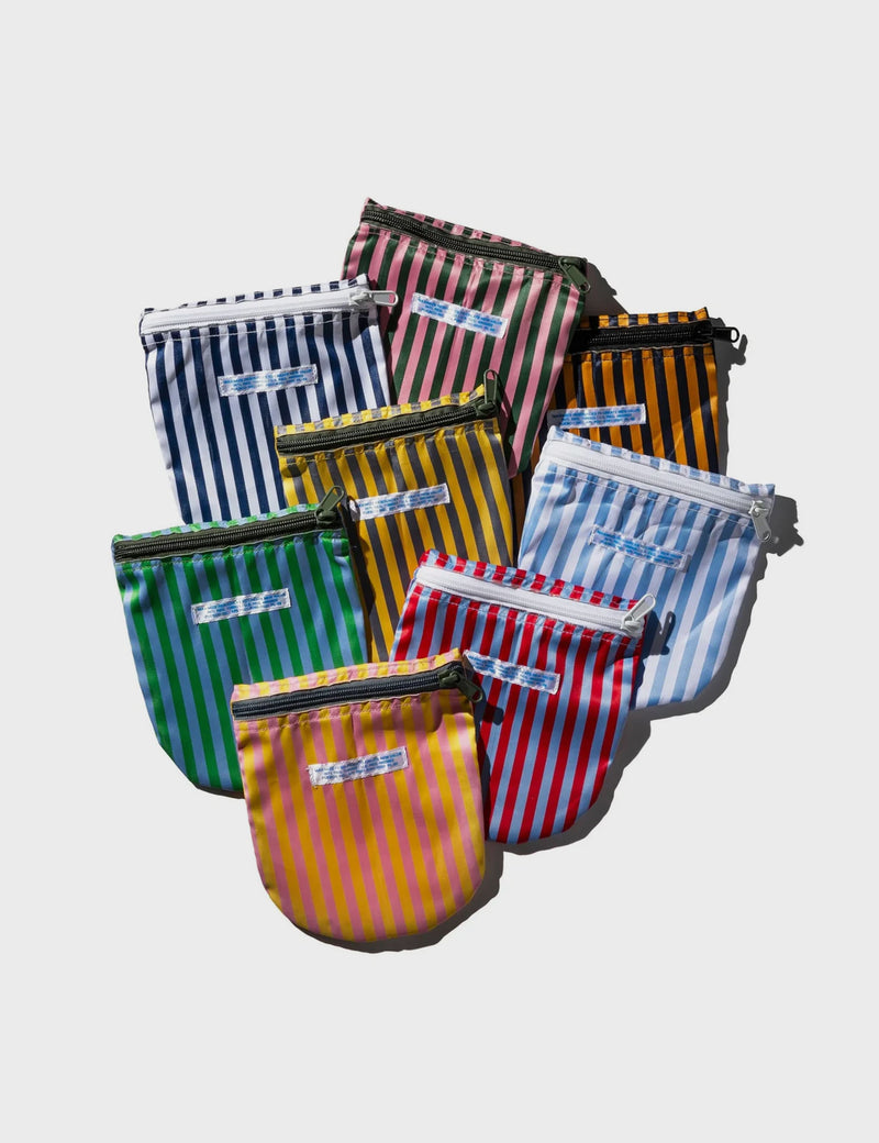 Bolsa semicircular School Tie Fabric - Verde / Rosa