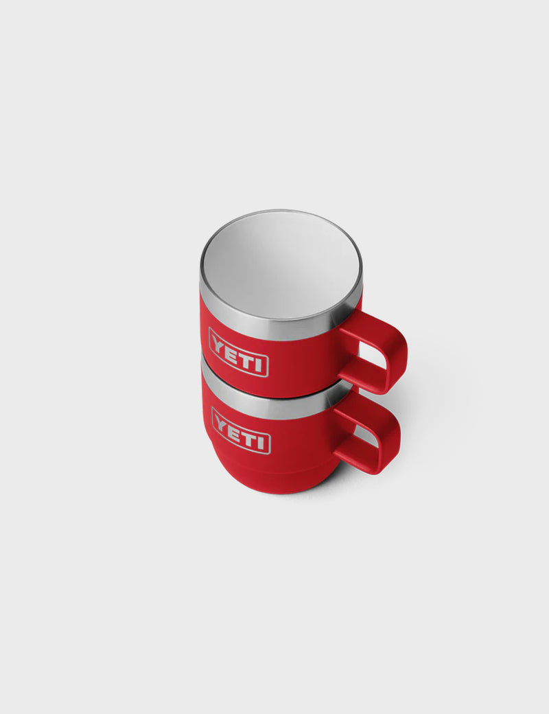 Set de dos tazas Espresso 6 OZ (177 ml) Rojo