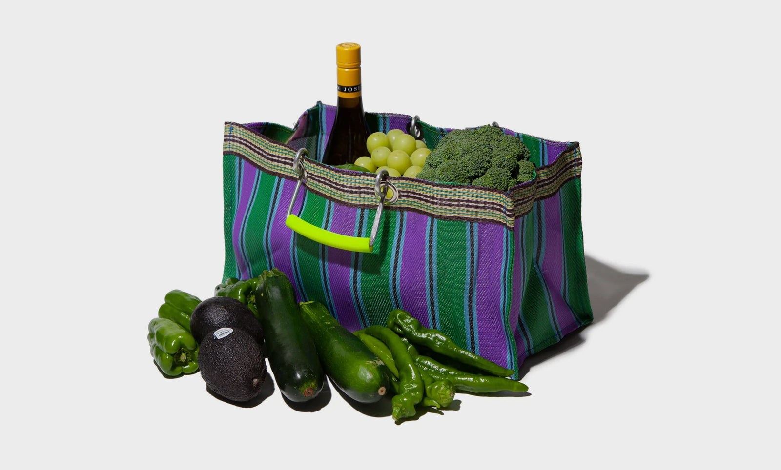 Bolsa de rayas de plástico reciclado Wide