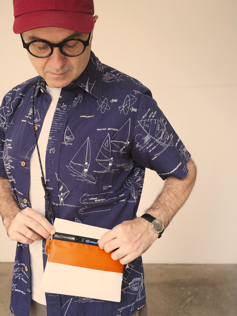 Bolso Apero Goods Naranja, hecho en Málaga - Raya Horizontal